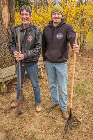 Jim and Steven Dorsey Smiling at the HTC 2018 Spring Clean Up Day